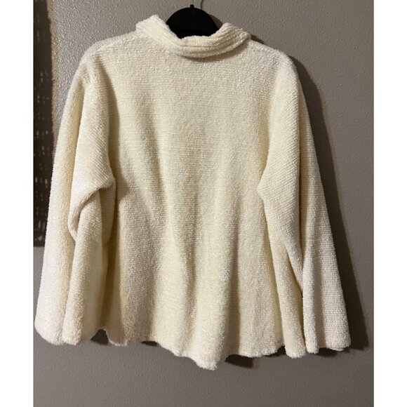 Anthropologie Stan Herman Cream Cardigan Sweater S Small Cotton Relaxed Fit - Picture 9 of 14